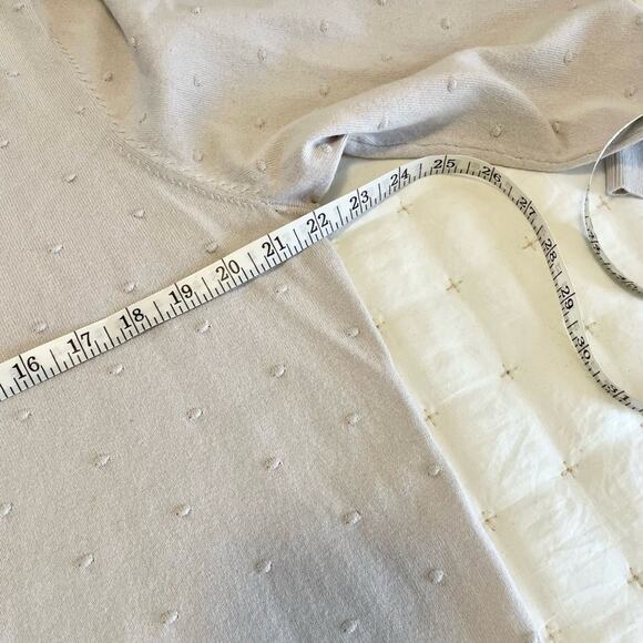 Ann Taylor Fine Gauge Textured Cotton Sweater Women's XL | Ecru | EUC - Picture 7 of 10